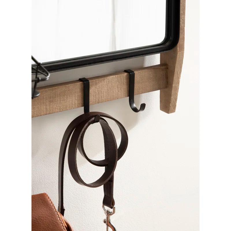 Kate and Laurel Tanner Metal Wall Organizer with Key Hooks
