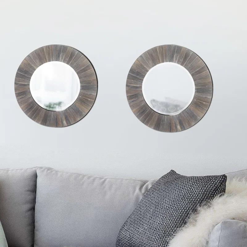 Highland Dunes Mourya Solid Wood Mirror