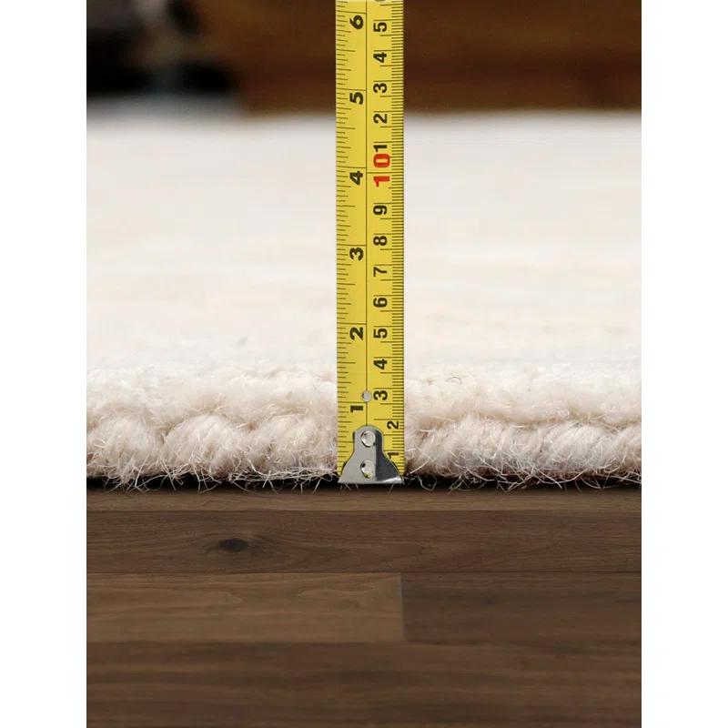 Pasargad Hand-Tufted Bamboo Silk & Wool Ivory Area Rug