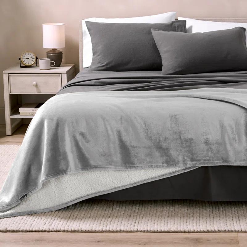 Bare Home Sherpa Fleece Blanket
