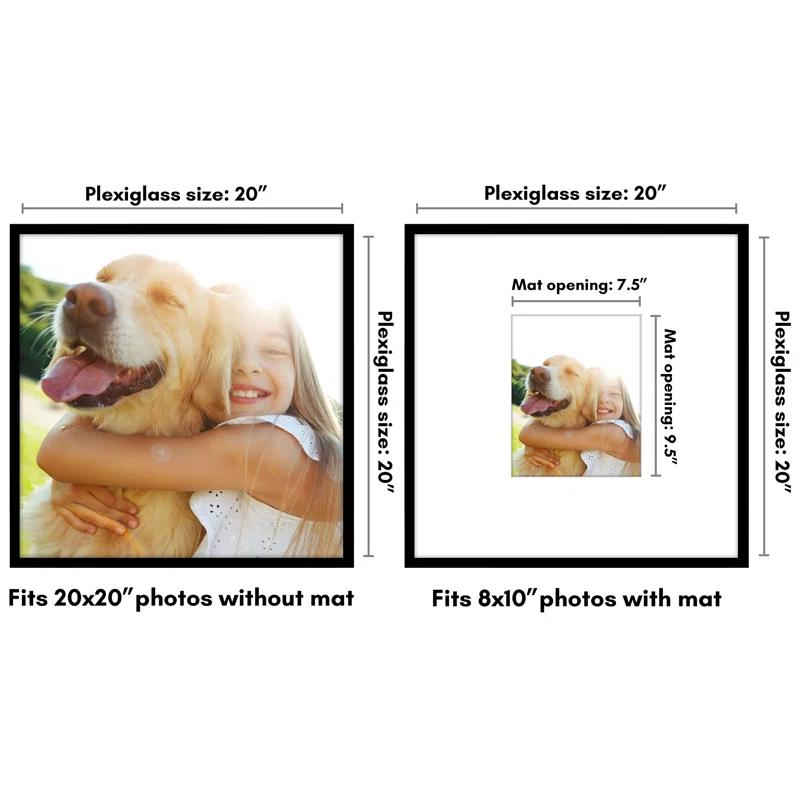 Americanflat Picture Frame with Oversized Mat - Gallery-Style Frames for Photos or Artwork - Multiple Sizes