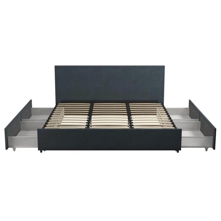 Novogratz Kelly Upholstered Unfinished Platform Storage Bed