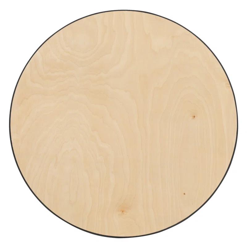 Flash Furniture Marrel Round Wood Cocktail Table with Columns by Flash Furniture