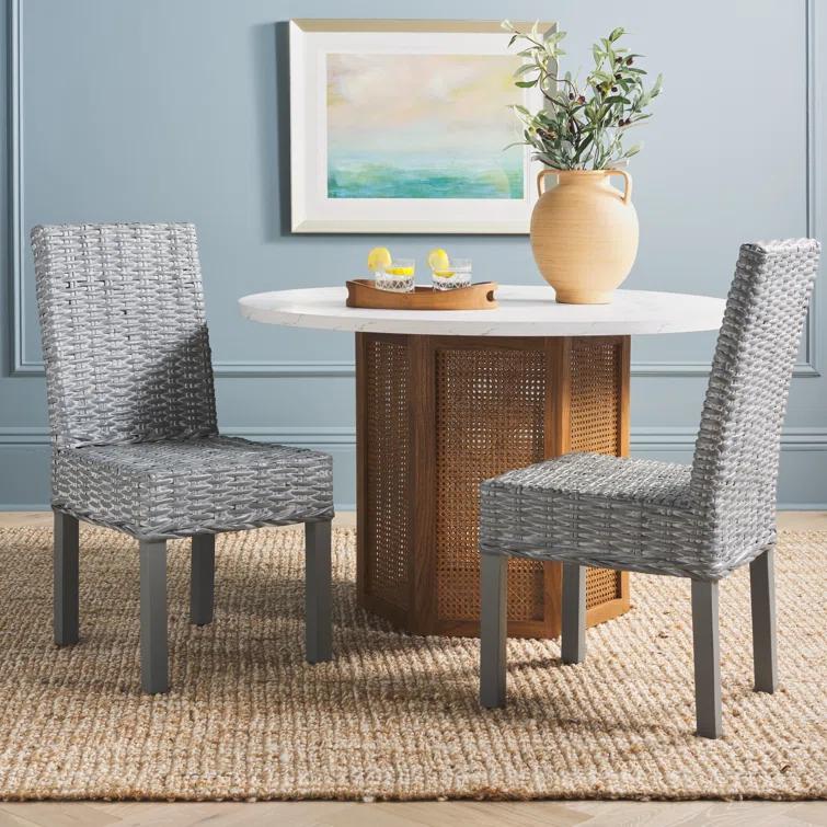 Highland Dunes Willow 18.5'' H Upholstered Parsons Chair (Set of 2)