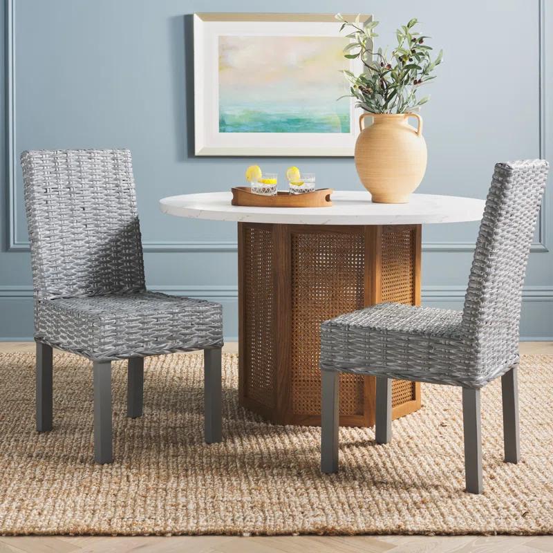 Highland Dunes Willow 18.5'' H Upholstered Parsons Chair (Set of 2)