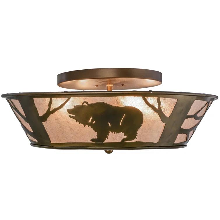 Meyda Lighting Mica Semi Flush Mount