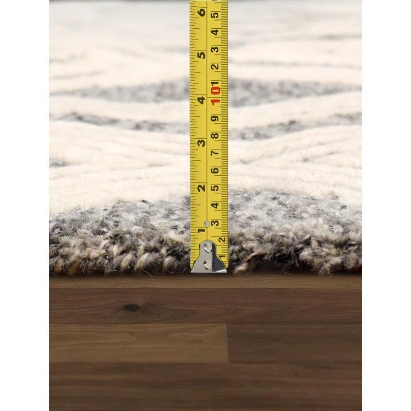 Pasargad Hand Tufted Viscose Washable Geometric Indoor Rug