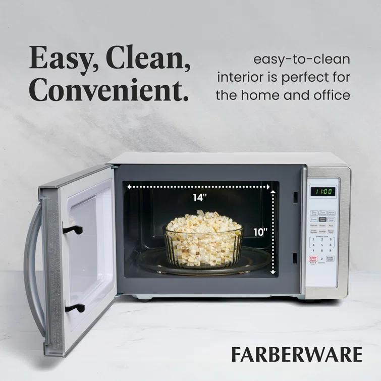 Farberware Farberware Classic Countertop Microwave Oven, 1.1 Cubic Feet cu. ft., 1000 watts, with Child Lock FMO11AHTPLB