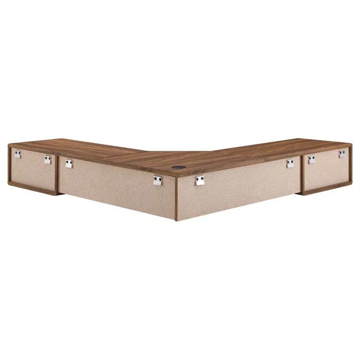Modway Modway Transmit 55" Wall Mount Corner Wood Office Desk