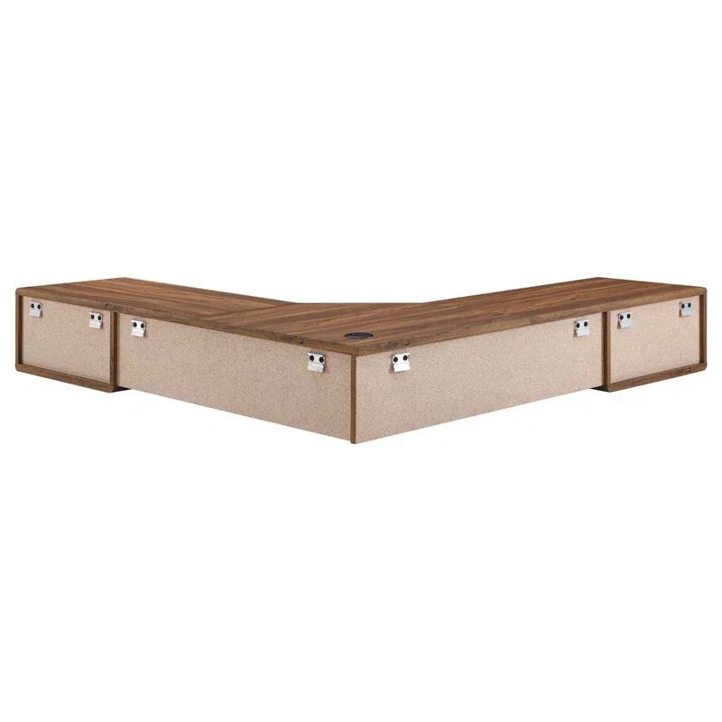 Modway Modway Transmit 55" Wall Mount Corner Wood Office Desk