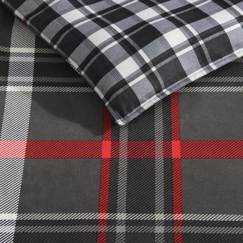 Eddie Bauer Eddie Bauer Willow Plaid Reversible Grey Duvet Cover Set