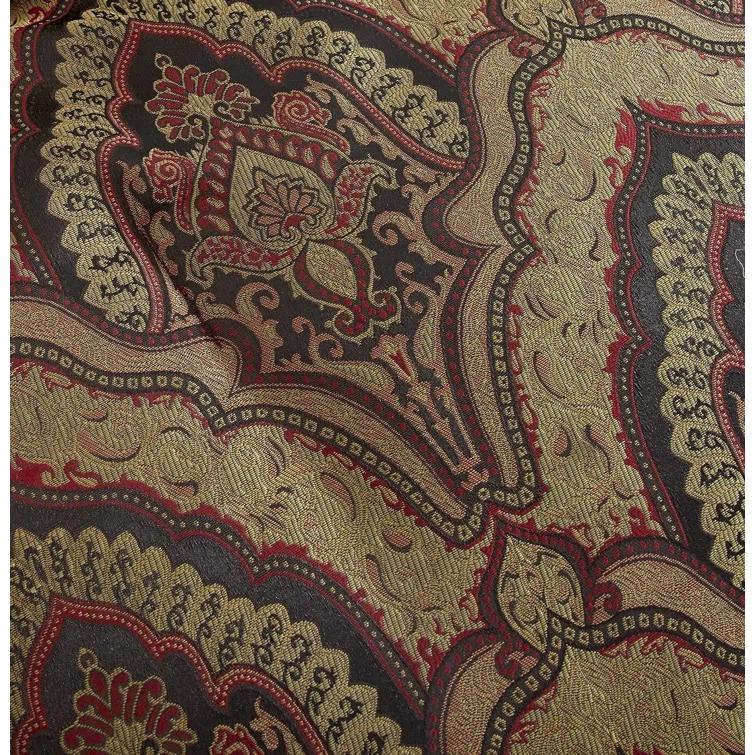 Chezmoi Collection Seville 9-Piece Medallion Paisley Jacquard Comforter Set