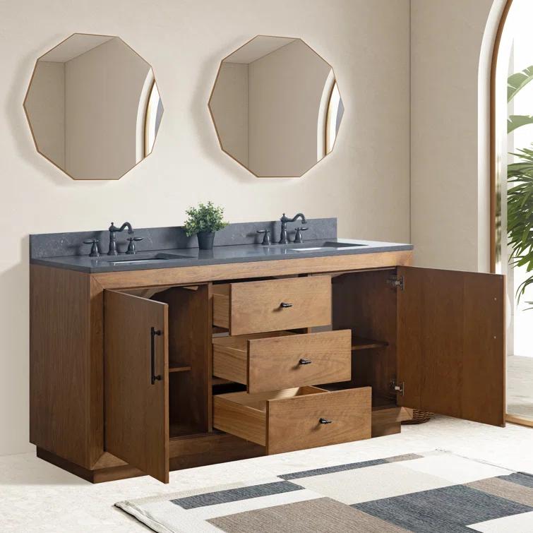 Vanity Art 72" Free Standing Double Bathroom Vanity