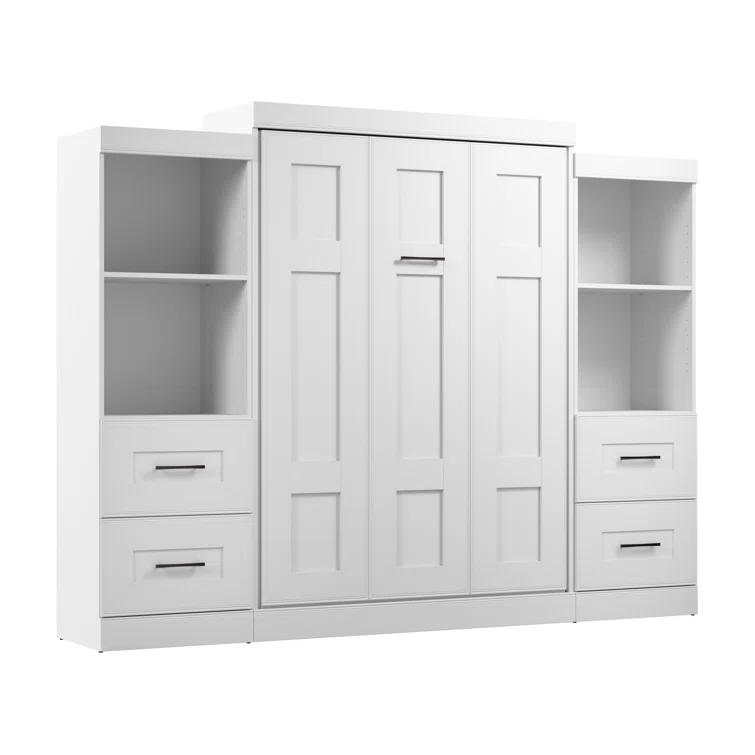 Bestar Edge Murphy Storage Bed and Shelving Units with Drawers