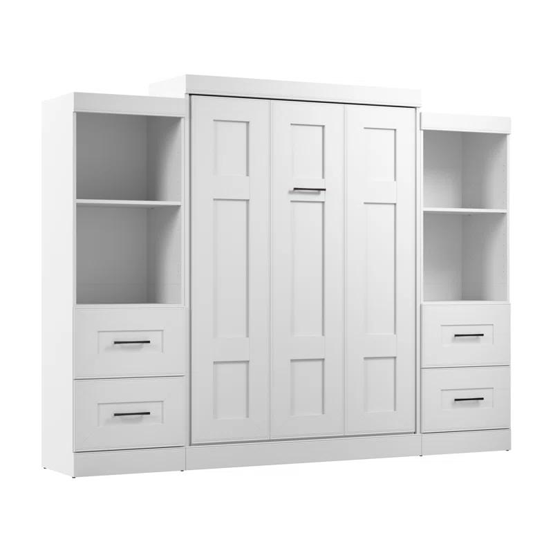 Bestar Edge Murphy Storage Bed and Shelving Units with Drawers