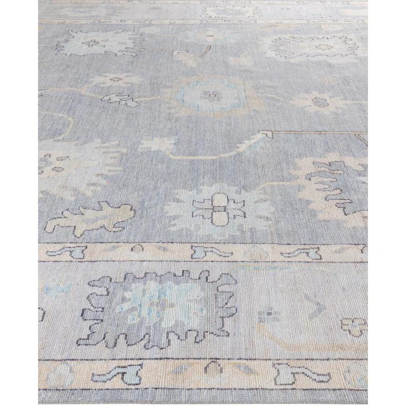 Solo Rugs One-of-a-Kind Rectangle 10' X 14' Wool Area Rug Light Gray/Light Blue/Beige/Ivory