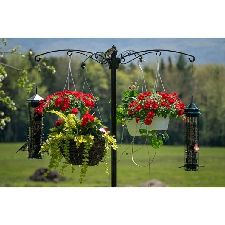 Brome Brome Raccoon Buster Guardian Pole for Bird Feeders, 8ft, Black