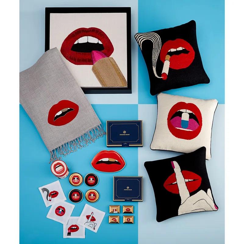 Jonathan Adler Lips NDLPT Pillow - Hush