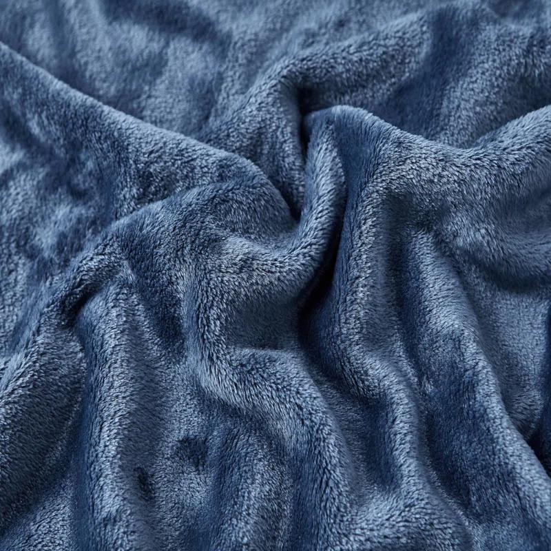 Nautica Solid Ultra Soft Plush Fleece Blanket