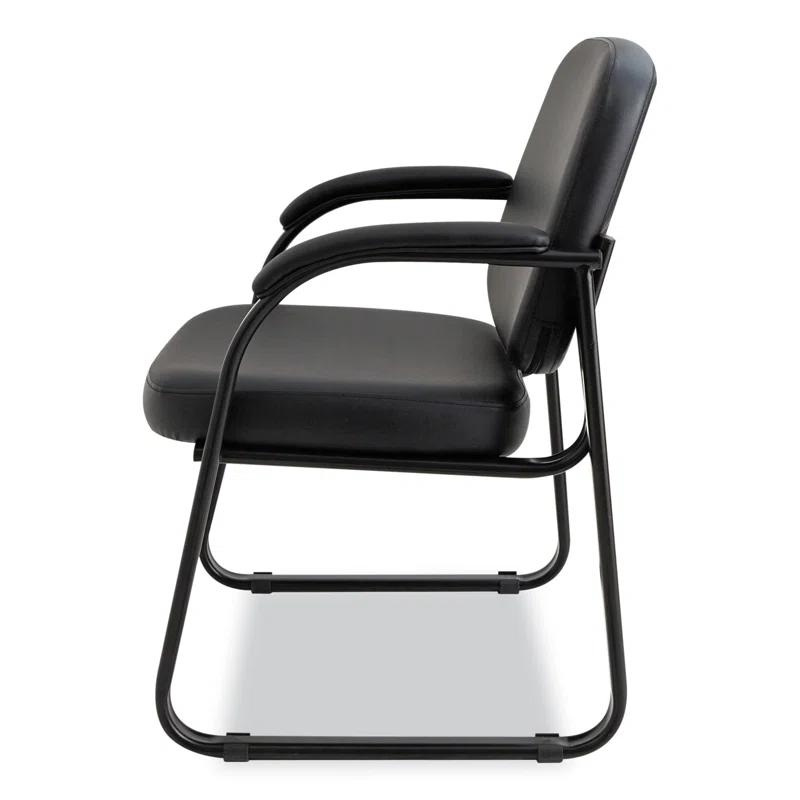 Alera® Reception Faux Leather Seat Waiting Room Chair with Metal Frame