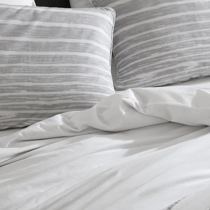 Kenneth Cole Kenneth Cole Abstract Stripe Cotton Grey Comforter Set