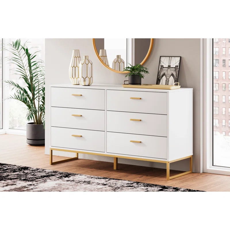 Latitude Run® Bosnjak 6 Drawer 59.02" W Double Dresser & Reviews | Wayfair