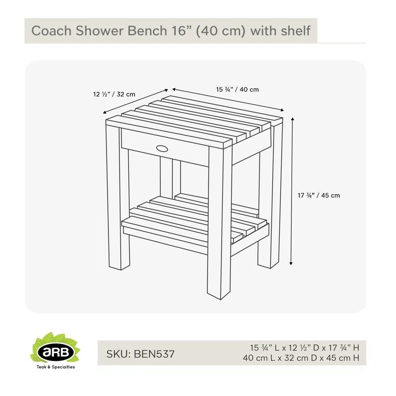ARB Teak & Specialties Teak Shower Bench