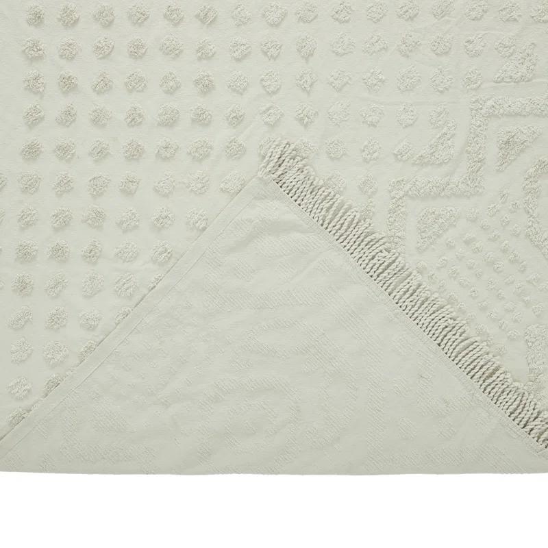 Better Trends Heirloom Collection Machine Washable 100% Cotton Chenille Coverlet / Bedspread Lush & Comfortable Bedding Medallion Pattern Fit All-Season