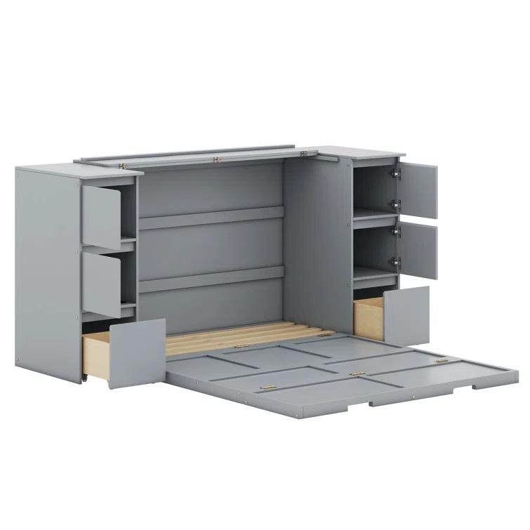 Cosmic Murphy Bed with Drawers, Cabinets and USB Ports