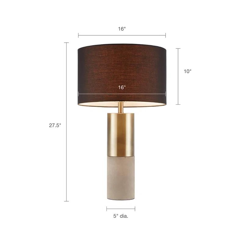 Hampton Hill Fulton Metal and Concrete Table Lamp