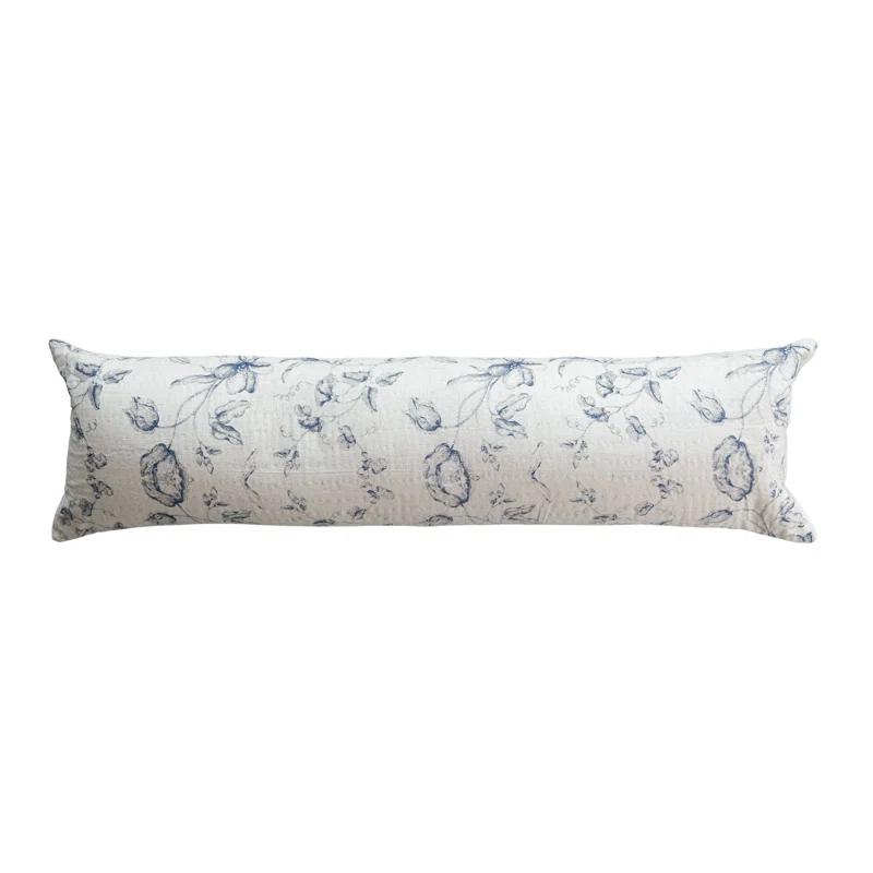 Creative Co-Op Long Patterned Cotton Lumbar Pillow