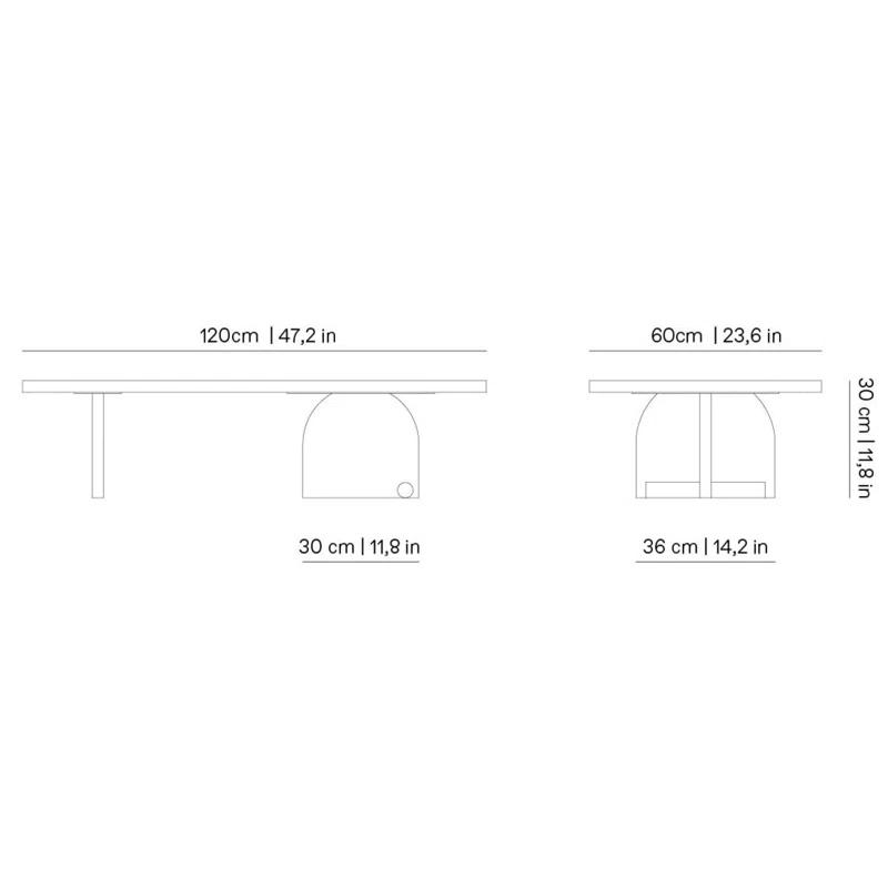 Nomon Nova Solid Wood Top Single Coffee Table