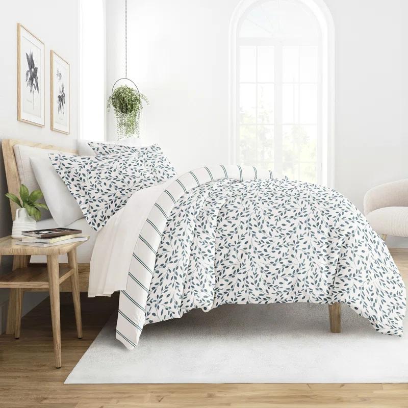 Becky Cameron Patterned Ultra Soft 3 Piece Duvet Cover Set - Serenity