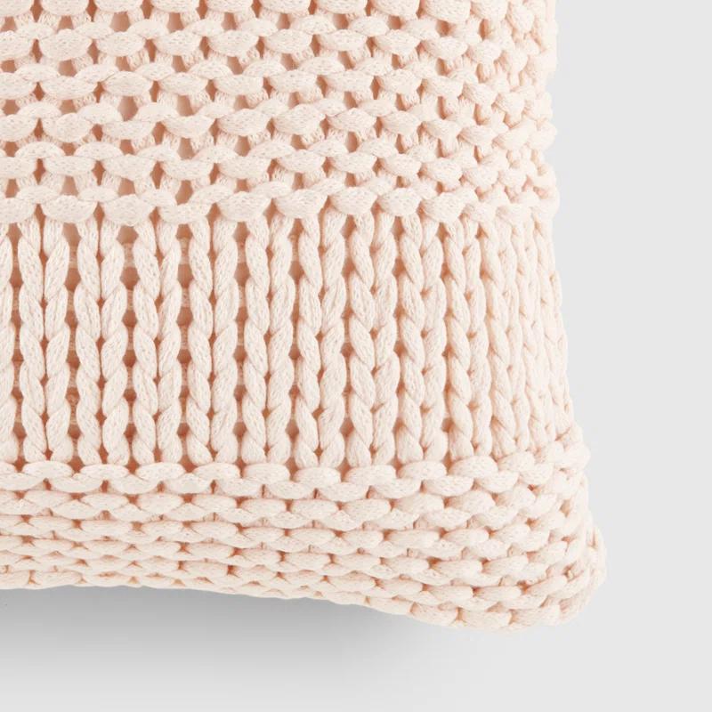 Becky Cameron Cozy Chunky Knit Acrylic Decor Throw Pillow