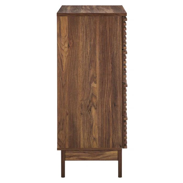 Modway Render 4-Drawer Chest In Walnut | Wayfair