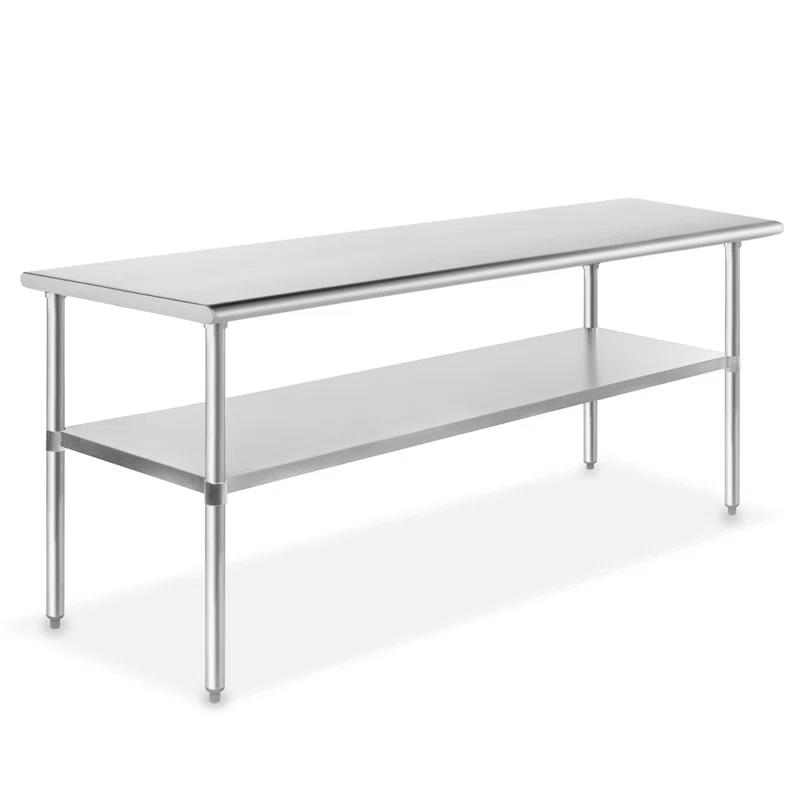 GRIDMANN 30" D x 34.5" H Stainless Steel Prep Station with Undershelf