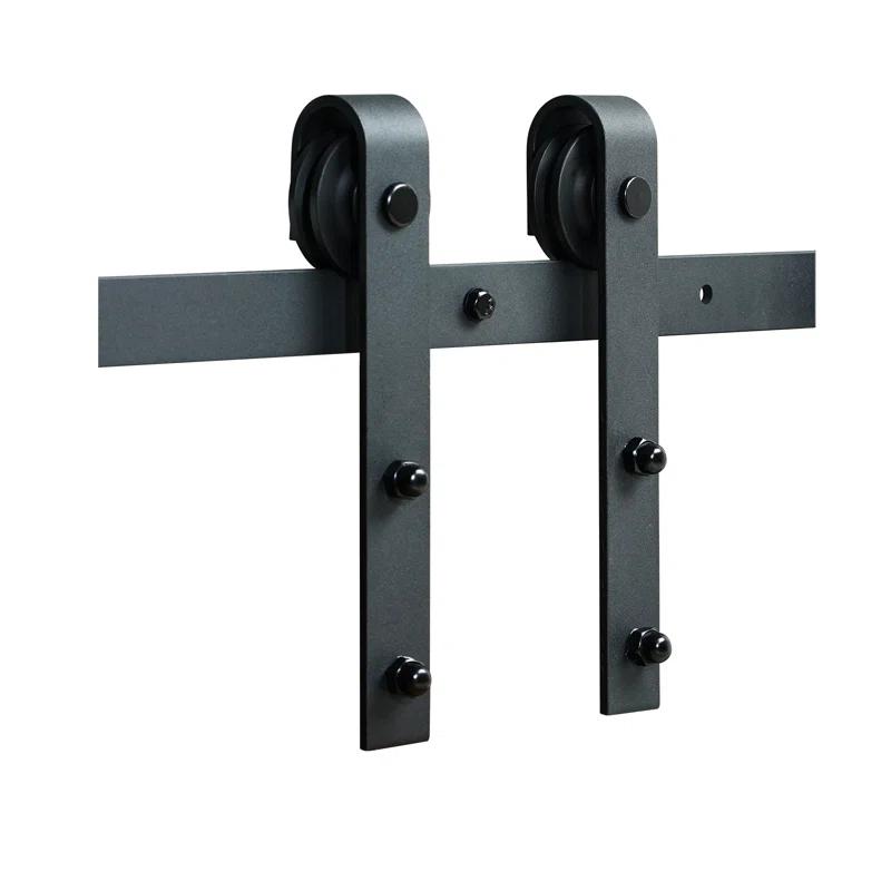 VEVOR Black Steel Single Door Barn Door Hardware Kit Standard Single
