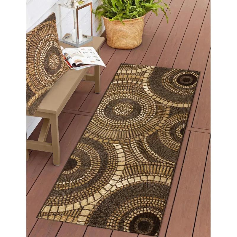 Liora Manne Marina Circles Indoor/Outdoor Pillow 18" X 18"