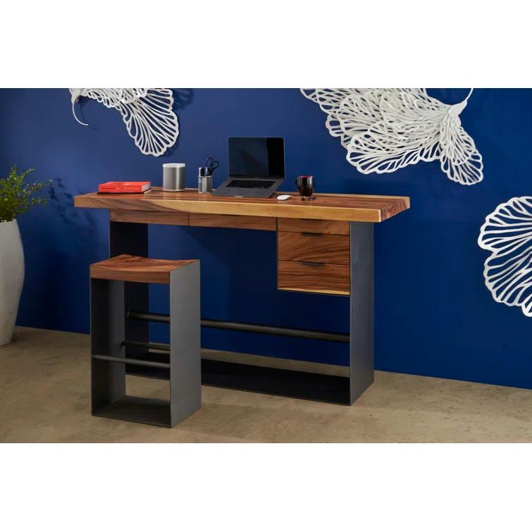 Phillips Collection Iron Frame Standing Desk with Drawers