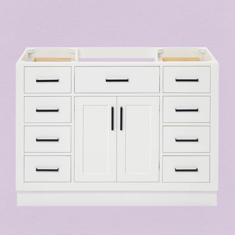 Ariel T048s-Bc Hepburn 48" Single Free Standing Vanity Cabinet Only - White