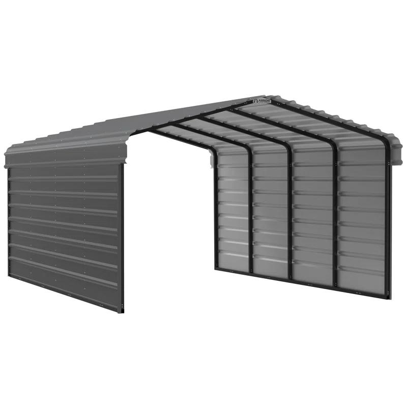 Arrow Arrow Steel Carport with 2 Side Wall Kits, 12x20x07