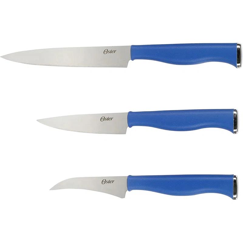 Oster 15 Piece Stainless Steel Blade Cutlery Set in Dark Blue