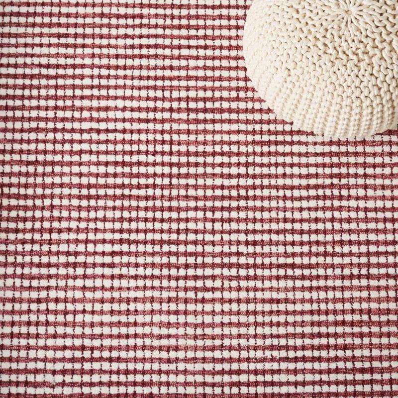 Abstract Hand Tufted Wool Checkered Rug