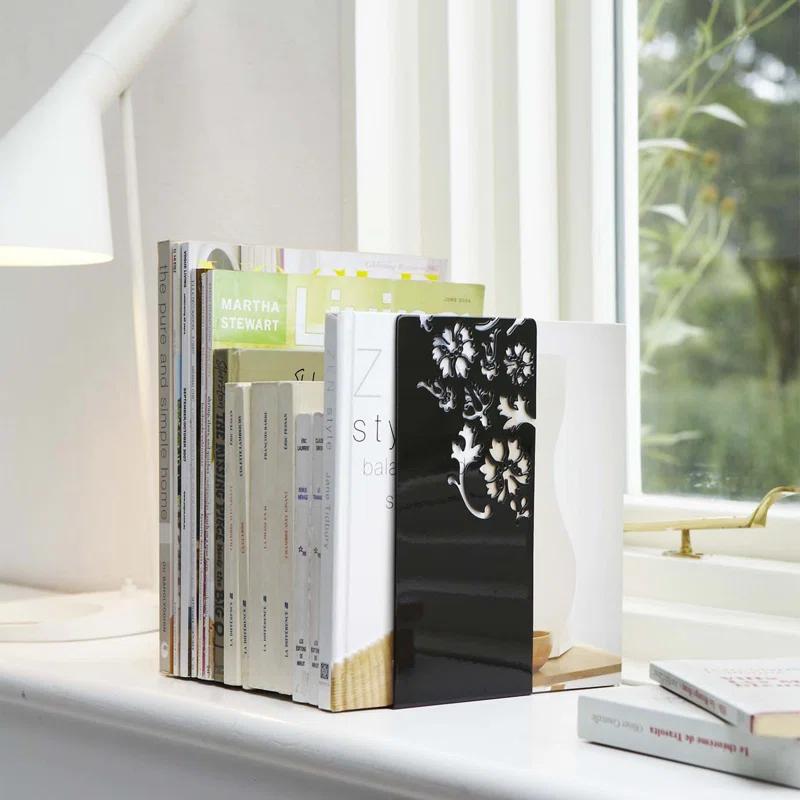 Yamazaki Home Yamazaki Home Kirie L-Shaped Book End, Large, Steel, Large, No Assembly Req. (Set of 2)