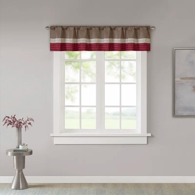 Madison Park Amherst Polyoni Pintuck Single Window Valance
