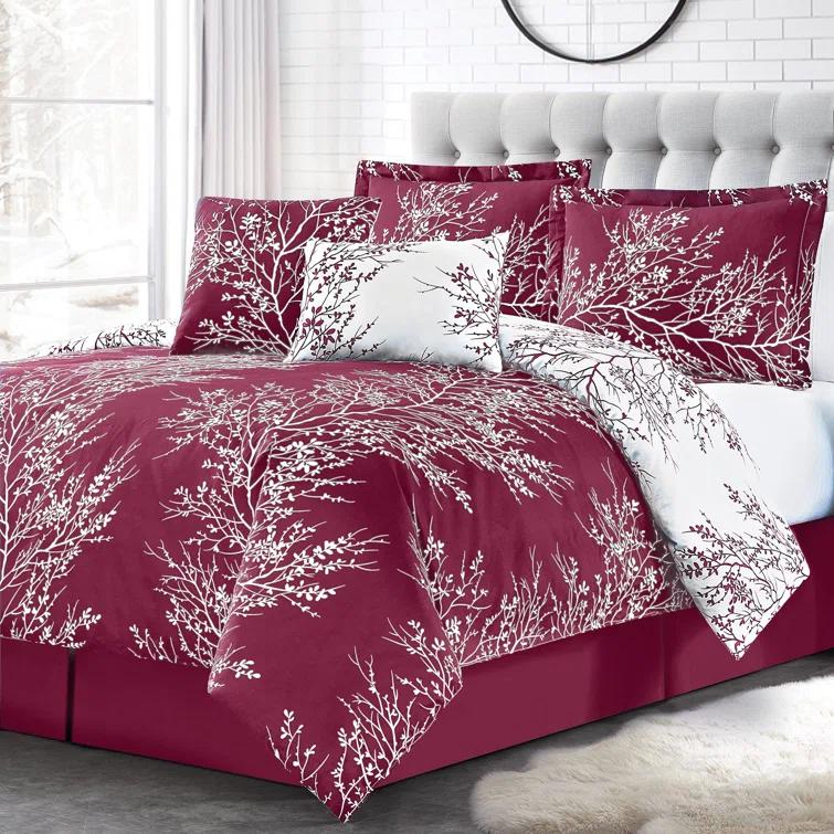 Spirit Linen 6-Piece Foliage Reversible Comforter Set