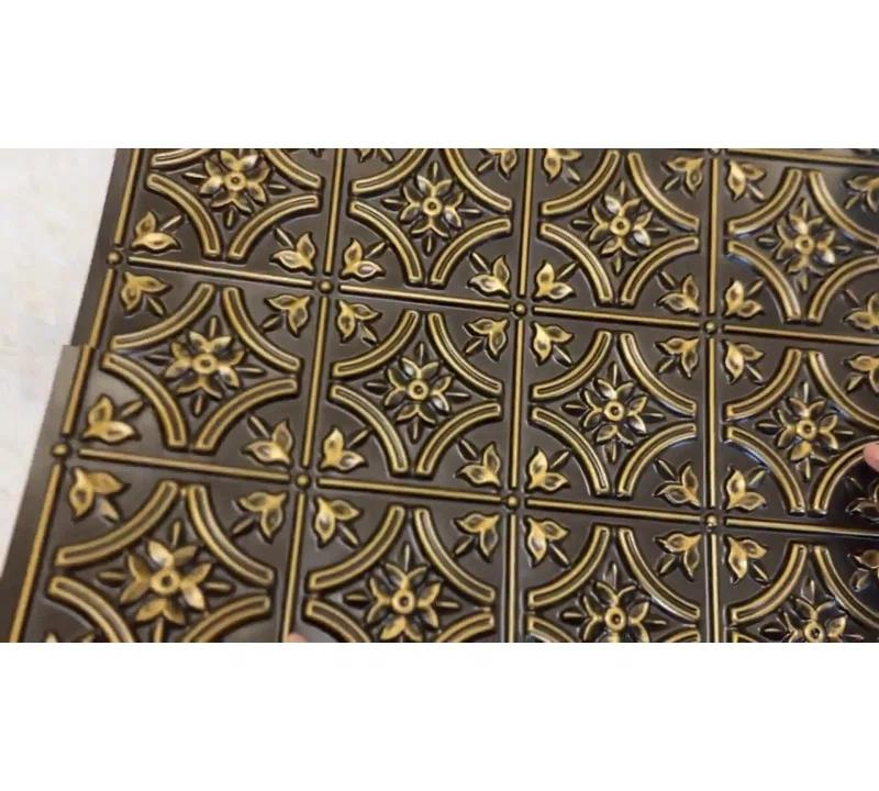 FromPlainToBeautifulInHours Gothic Reims 2 Ft. X 2 Ft. Drop-In Or Glue-Up PVC Ceiling Tile (Set of 10)