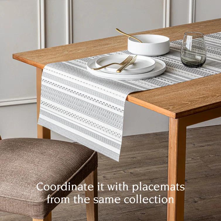 over&back Reversible Striped Table Runner