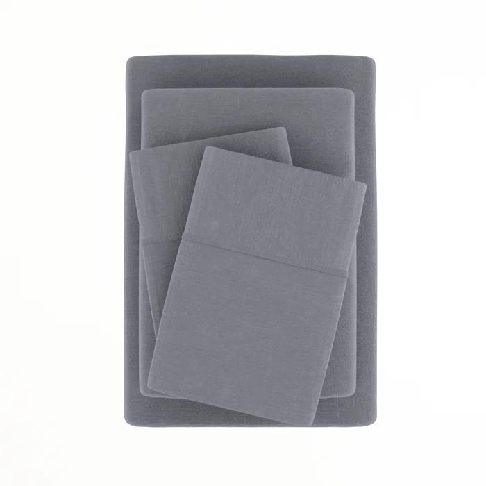 Linen Bamboo-Blend Breathable Luxury Bed Sheet Set