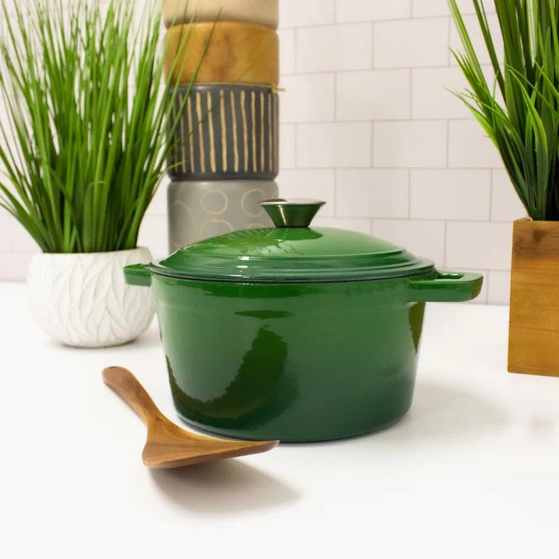 Prep & Savour Neo Cast Iron 3qt. Round Dutch Oven with Lid